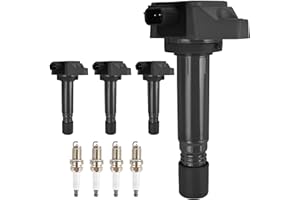 HYR Set of 4 Ignition Coil Pack and Iridium Spark Plugs Fit for 1.8L Honda Civic L4 Petrol 2006-2011 Replaces UF582