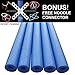 Oodles of Noodles Deluxe Foam Pool Swim Noodles - 5 Pack Blue