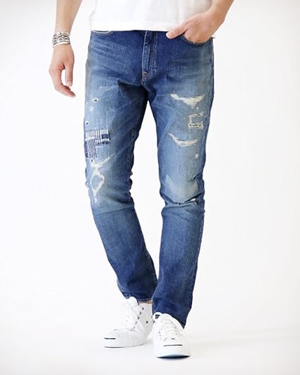 Amazon Japan Blue Jeans ジャパンブルージーンズ メンズ クラッシュ リペア デニム パンツ Calif La Selva 12oz ダメージ デニム Jb2301 Ls 33インチ Ls ジーンズ 通販