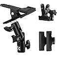 K&F CONCEPT Photography Reflector Holder, Photo Video Studio 5/8" Heavy Duty Metal Clamp Attachment, Light Stand Clip Mount w