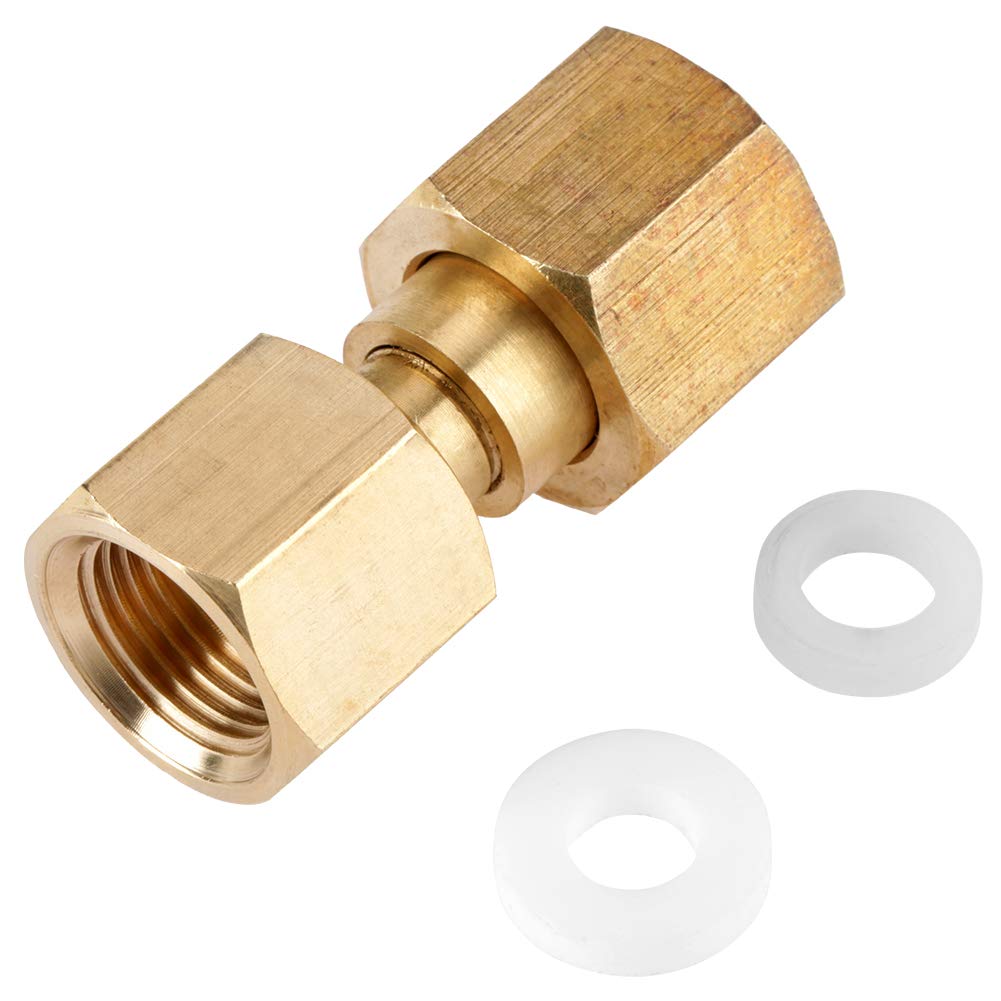 Cylinder Adapter, CGA-320 to CGA-580 Brass Cylinder Adapter With Standard Threads Connect a CO2 Tank to an Argon Regulator