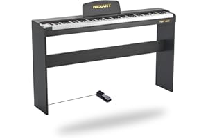HEXANT 88 Key Digital Piano Keyboard, Semi-Weighted Electric Piano Keyboard with Multifunctional Keyboard/110 Demo Songs/900 Tones/700 Rhythms/64 Polyphony/Sustain Pedal for Adult/Beginner