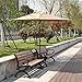 Le Papillon 9 ft Outdoor Patio Umbrella Aluminum Table Market Umbrella Crank Lift Push Button Tilt, Beige