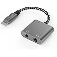 Cubilux Lightning Dual Headphone Splitter [Aluminum Case, Apple MFi Certified] Double 3.5mm Audio Jacks Splitter for 2 Earphones Compatible with iPhone 14 Pro Max 14 Plus/13/12/11/SE 2/Xr/Xs Max, iPad