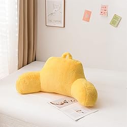 Holawakaka Standard Faux Fur Bed Rest Pillow with