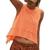 Women Workout Tank Tops Sleeveless Loose Athletic Yoga Running Gym Vest Asymmetrical Flowy Shirts