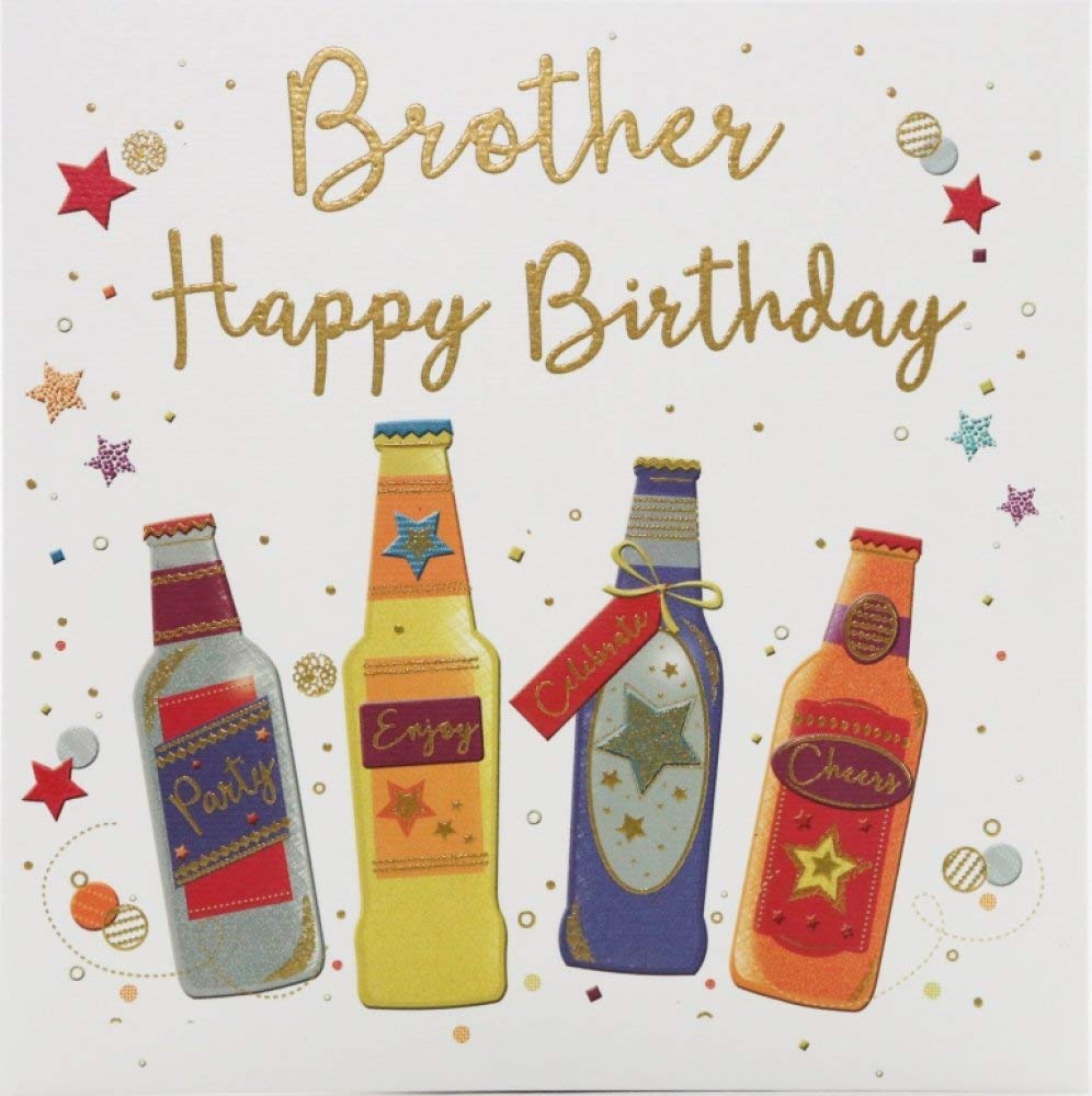 ZIZI Ltd Male Birthday Card Brother - 138 mm sq inches - ZIZI Cards