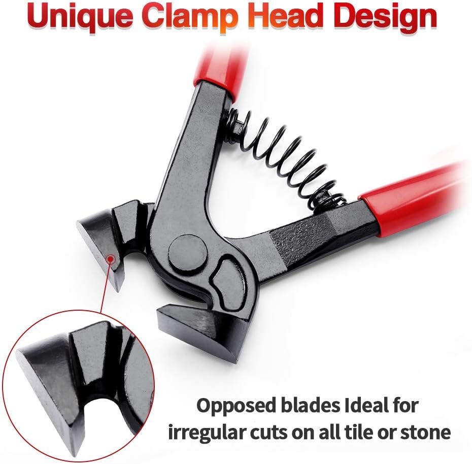 SPEEDWOX Tile Nippers for Ceramic Tiles 8 Inches Mosaic Cutter Pliers Tile Nippers Mosaic Tools Nipper Cutting Tools Glass Cutter Ceramic Tile Cutter for Porcelain Glass Mirror - Image 4