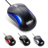 Laptop Mouse, Mini USB Wired Optical Mouse Portable for Children Student Teenager Notebook, MacBook,Desktop - Blue by SOONGO