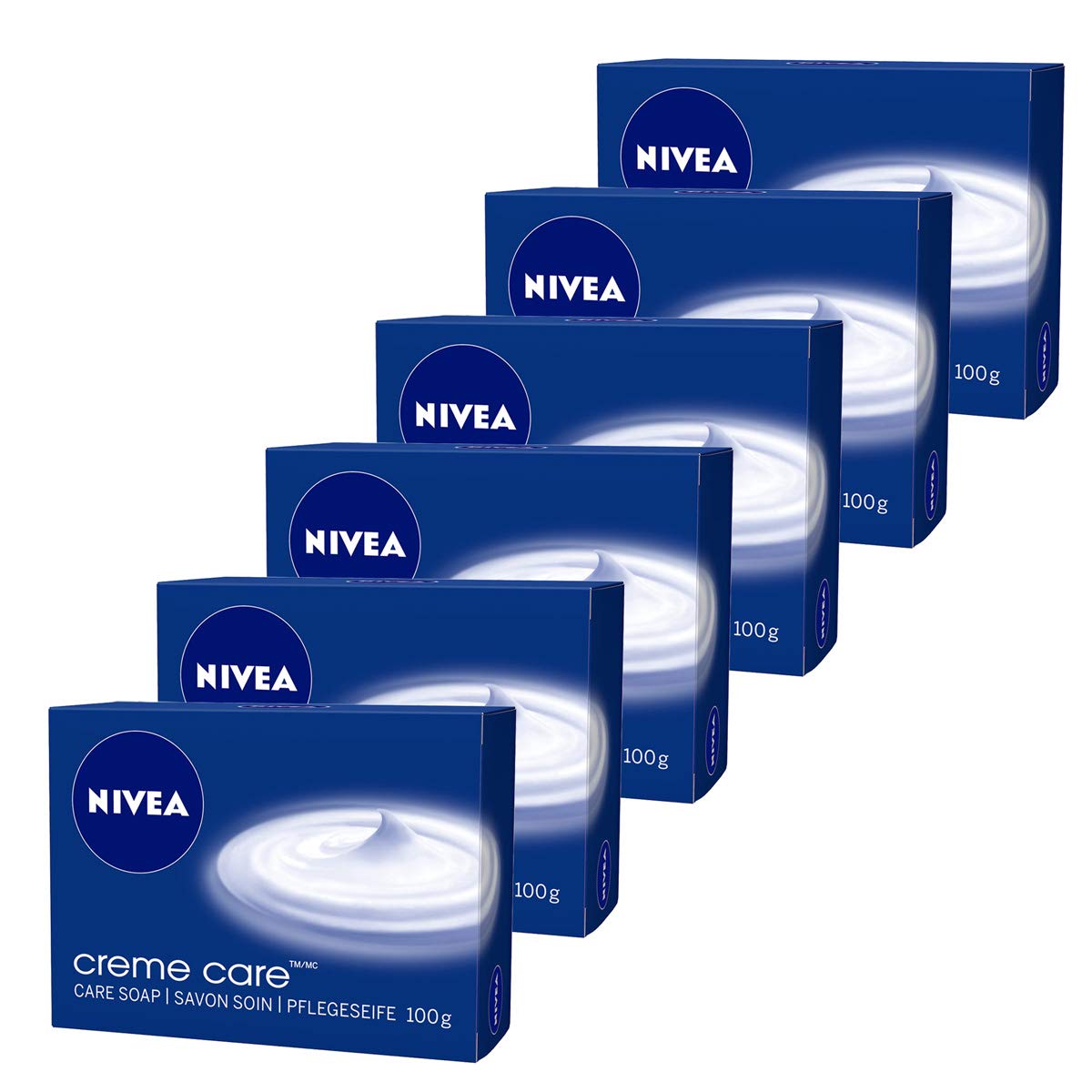Nivea Creme Care Soap Bar 100 Grams (6 Pack) Beauty