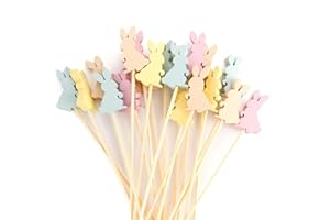 Easter Cocktail Picks Easter Decorations 100 Pcs Easter Cupcake Toppers Easter Table Decorations Easter Cupcake Liners Flavor