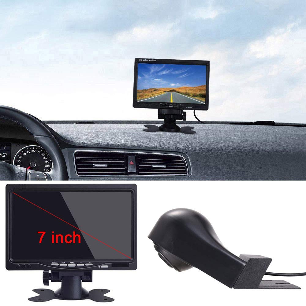 〔Rear View Camera Kit〕7 Inch TFT LCD Screen Monitor + Car HD waterproof 3rd Brake Light Reverse Camera for Mercedes Benz Viano Vito W639 van 3 Brake light 2003-2014