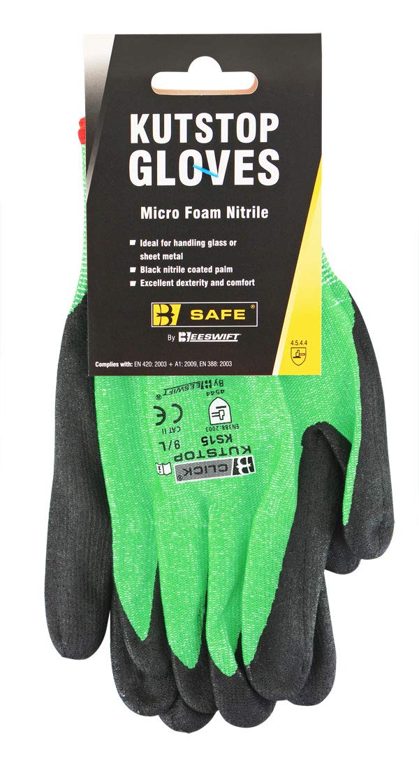 KUTSTOP MICRO FOAM NITRILE GREEN GLOVE 10/EXTRA LARGE
