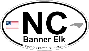 Amazon Com Us Decal Inc Banner Elk North Carolina Oval Magnet