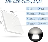 SUNZOS LED Ceiling Light 24W Daylight 6500K 2160LM Flush Mount 10-15m2 view 5