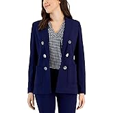 Compression Collection Faux Double Breasted Jacket With Patch Pockets