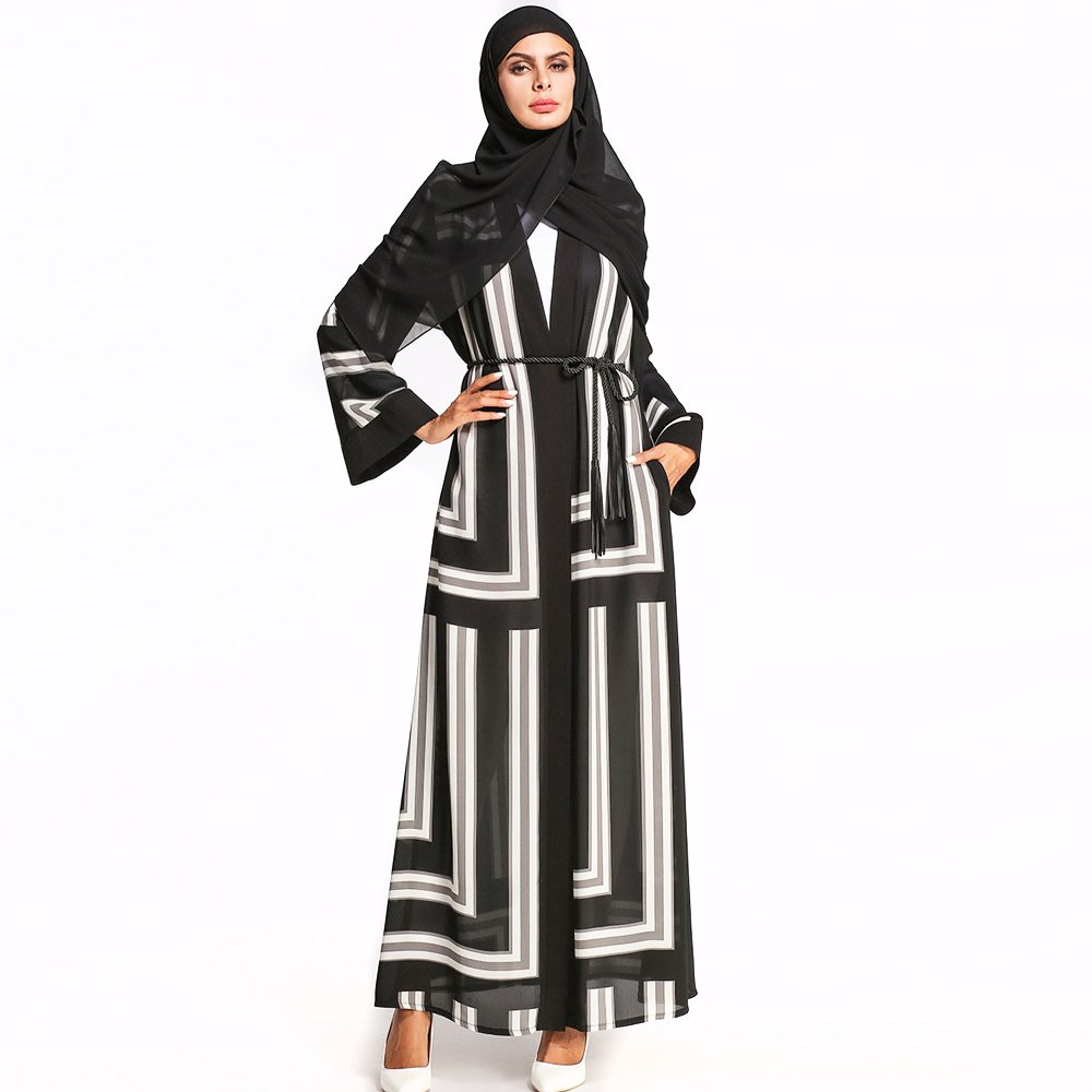 Burqa Muslim Women Fashion O Neck Loose Long Sleeve Dress Eid Robe Burqa Muslim Women Fashion O Neck Loose Long Sleeve Dress Eid Robe