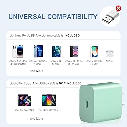 2-Pack USB C Wall Charger iPhone Charger Block Wall