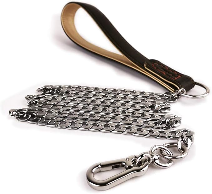 Rantow 4FT Heavy Duty Dog Leash 304 Stainless Steel