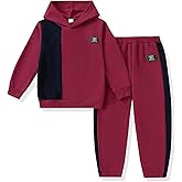 KIDLAGA Toddler Boy Clothes Long Sleeve Hoodie Sweatsuits Tops and Pants Boys Fall Winter Color Block Outfits Set 5-12 Years