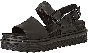 dr martens voss black leather sandals