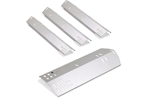 BTCDR Heat Plate Tent Shield Replacement for Dyna-Glo DGH450CRP, Grill Heat Shield for Dyna-Glo 4 Burner Grill Gas Models, Stainless Steel Burner Cover, 4 Pack