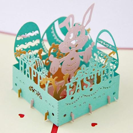 Taglia Libera 220mm Biglietto Di Auguri Di Pasqua 3d Pop Up