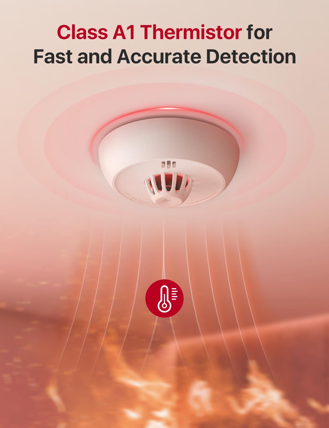 X-Sense Smart Heat Alarm XH02-M with 10-Year Sealed Battery, SBS50 Base Station Required, Model XH02-M, 1-Pack