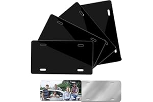 XIHEYOMI 4 Pack 0.65mm Automotive Blanks License Plate Tag for Custom Design Work
