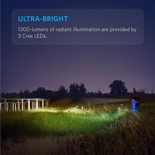 anker ultra-bright tactical flashlight with 1300 lumens rechargeable Anker Ultra-Bright Tactical Flashlight with 1300 Lumens, Rechargeable(26650  Battery Included), IPX7 Water-Resistant, Bolder LC130 LED with 5 Light  Modes for Camping, Security, Emergency Use in Kenya