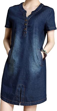 plus size denim midi dress