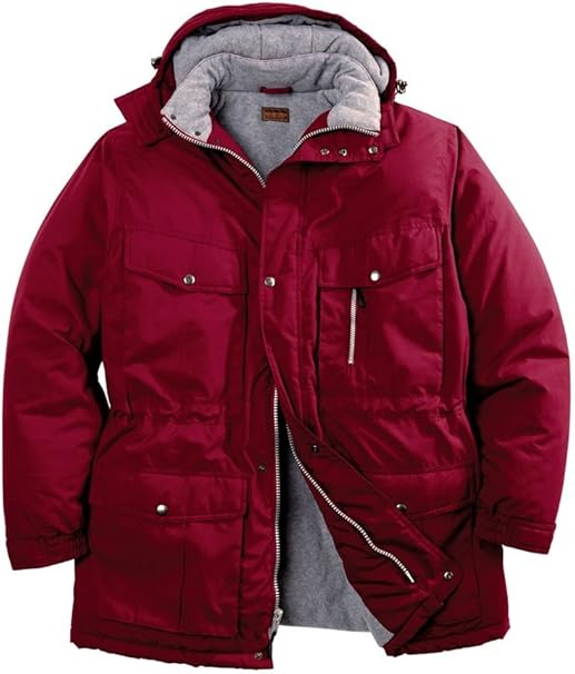 Boulder Creek Men's Big & Tall Expedition Parka, Rich Burgundy BigXL