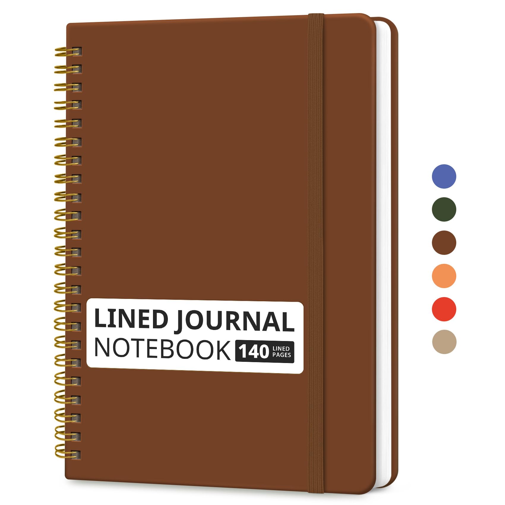 Lined Spiral Journal Notebook for Women & Men, 140
