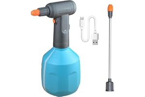 HIFAY ES1 Electric Spray Bottle 1L/0.26 Gallon, Spray 100 Bottles On a Single Charge, Handheld Rechargeable Battery Powered Sprayer,Automatic Sprayer,Plant Mister for Plants in Lawn and Garden(Blue)