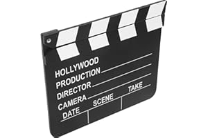 STOBOK Wooden Director's Clapper Board Movie TV Cut Action Scene Clapper Board Slate Toys for