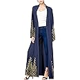 WSPLYSPJY Embroidered Women Open Abaya Muslim Dress Islamic Cardigan Dubai Kaftan Robe