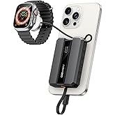 Coowisty Power Bank 10000mAh Portable Charger 20W PD Fast Charging with Built in USB C Cable, Battery Pack Compatible with Ap