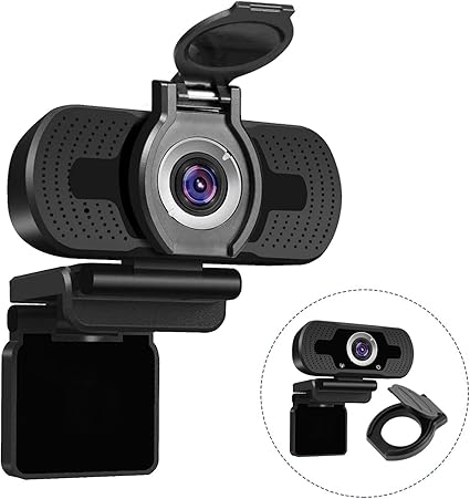Dericam Webcam En Streaming Full Hd 1080p Avec Couverture Webcam Webcam Pour Ordinateur De Bureau Et Portable Usb Mini Caméra Vidéo Call And Play