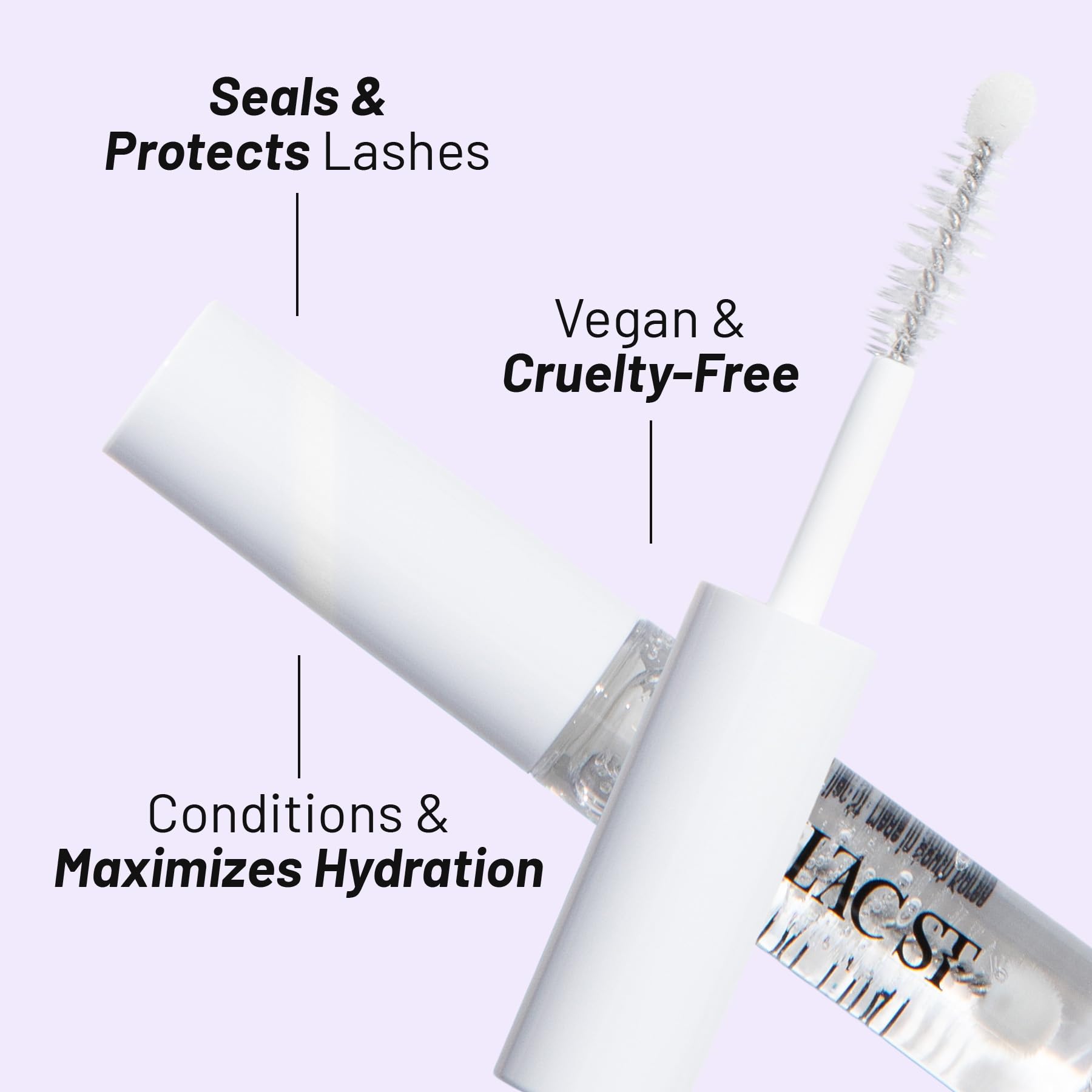 Lilac St. - Lilac Lash Crystal Coat - Glossly & Clear Lash Sealant - Long Lasting Lash Application - Extend Wear - Brush Applicator Tip - Waterproof - Cruelty Free, Vegan, Women Founded