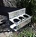 Backyard Life Gear Side Table Bottle Holder, Diamond Plate Aluminum for Blackstone Griddles (3 Bottle)