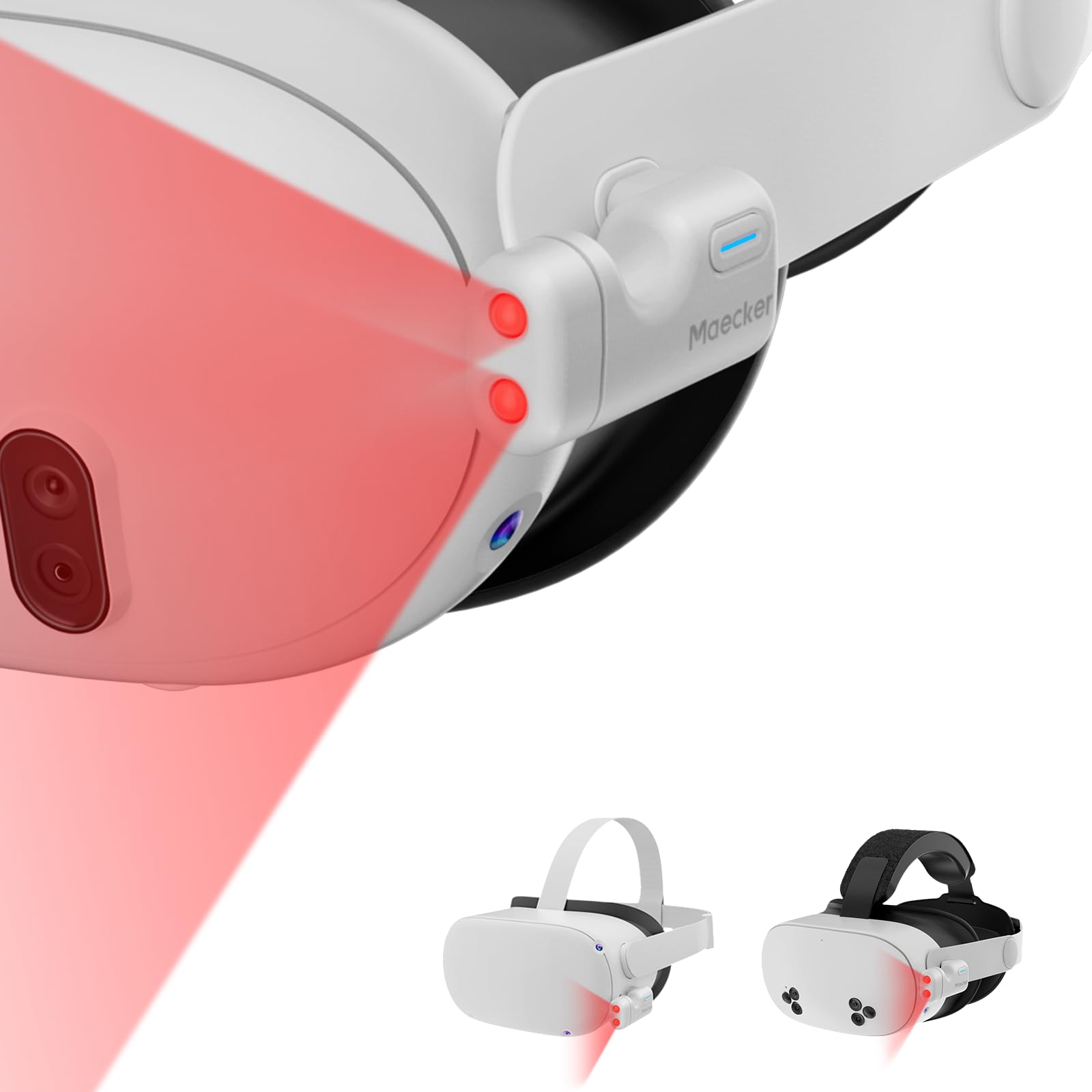 Photo 1 of Maecker vr Ir Light Compatible for Meta Quest 3/Quest 2/Quest 3S Infrared Illuminator Sensor Tracking in Dark for Quest 3/3S/2 Accessories
