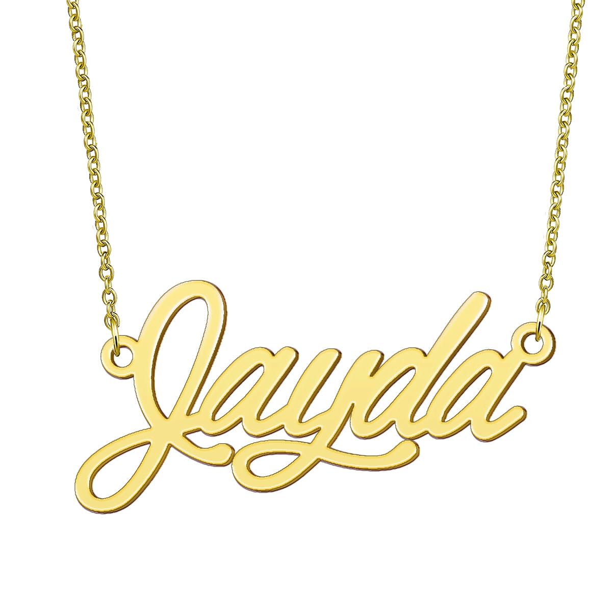 BYBWBL Jayda Name Pendant Necklace 18k Gold Plated