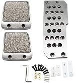 Q1-TECH, Nonslip Car Foot Rest Fuel Brake MT Pedals Accessories Manual M/T Compatible with Honda Accord S2000 Civic Del Sol Fit RSX NSX Mugen JDM