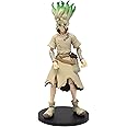 Boss Fight Studio Dr. Stone Senku Action Figure – Highly Articulate Collectible Figurine with Accessories Including Alternate Heads and Hands, Ramen, Sextant, Axe, Bottles, and Flasks – 4” Scale