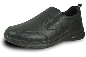 vangelo Professional Slip Resistant Men Work Sneaker Shoe for Food Service Health Care Waiter Nurse Jimmy Black