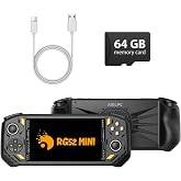 RG52MINI Retro Handheld Game Console, 5.5 Inch IPS Screen, Portable Dual System, 64GB Support 30+ Emulator&amp;22000+ Classic Games, WiFi Networked Fighting, HDMI TV Output, 5000mAh Battery(Black 64GB)