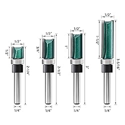 ZOKMOK Pattern Router Bits Set, 1/4'' Shank Carbide