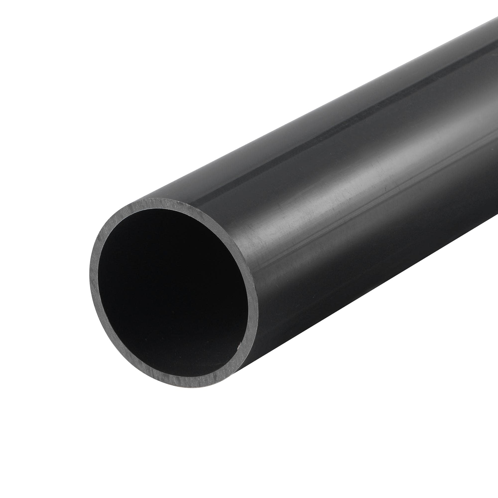sourcing map PVC Rigid Tube Round Pipe 36mm ID 40mm OD 500mm Black High Impact for Water Pipe, Crafts, Decoration, Cable Sleeve