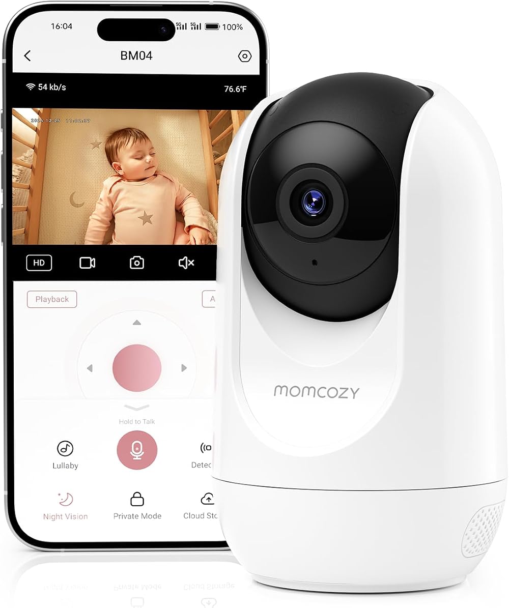 momcozy BM04 Smart WiFi Baby Monitor 1080P Camera with App Control