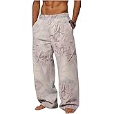 BRLETNNR Mens Baggy Camo Pants Camouflage Sweatpants with Pockets,Camo Cargo Joggers for Gym Workout & Hiking